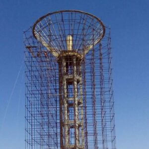 Château d'eau en cours de construction